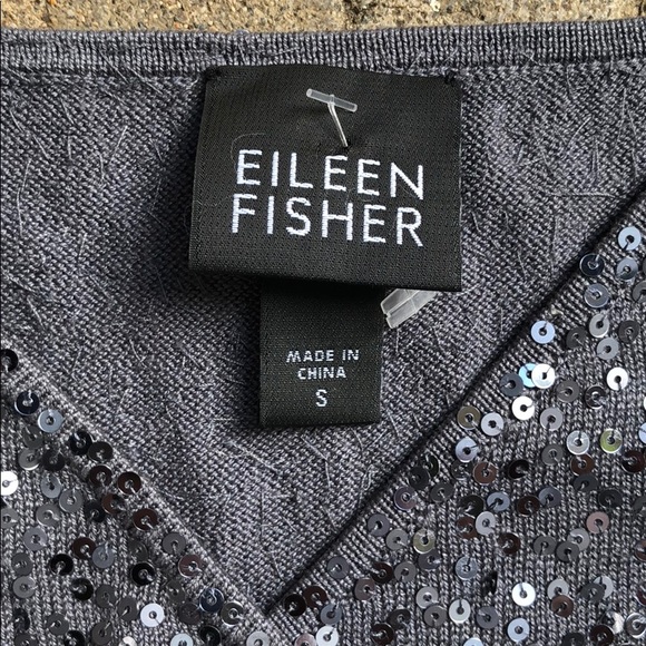 Eileen Fisher sequin Knit Silk Party dress S - Picture 5 of 9